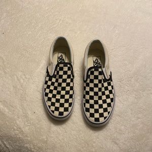 Vans checkered slip ons